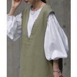 ホワイト | ブラウス レディース トップス ぽわん袖 カットソー きれいめ ロンT 異素材 | HUG.U