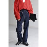 デニム パンツ デニムパンツ ハイライズ レディース アシメ 大きいサイズ ジ | HUG.U | 詳細画像19 