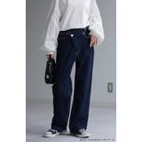 デニム パンツ デニムパンツ ハイライズ レディース アシメ 大きいサイズ ジ | HUG.U | 詳細画像6 