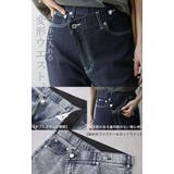 デニム パンツ デニムパンツ ハイライズ レディース アシメ 大きいサイズ ジ | HUG.U | 詳細画像7 