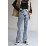 デニム パンツ デニムパンツ ハイライズ レディース アシメ 大きいサイズ ジ | HUG.U | 詳細画像9 