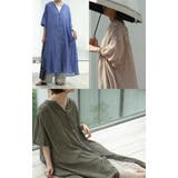 ワンピース レディース ロング コットン 半袖 ナチュラル ぽわん袖 ゆったり | HUG.U | 詳細画像17 