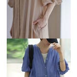 ワンピース レディース ロング コットン 半袖 ナチュラル ぽわん袖 ゆったり | HUG.U | 詳細画像20 