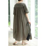 ワンピース レディース ロング コットン 半袖 ナチュラル ぽわん袖 ゆったり | HUG.U | 詳細画像23 