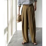 ラテベージュ | パンツ レディース タックパンツ スラックス カラーパンツ ロング ハイウエス | HUG.U