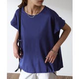 Tシャツ レディース トップス 冷感 フレンチスリーブ 半袖 ドロスト 綿 二 | HUG.U | 詳細画像5 