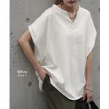 Tシャツ レディース トップス 半袖 キーネック 綿 カットソー ゆったり き | HUG.U | 詳細画像12