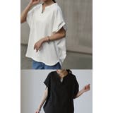 Tシャツ レディース トップス 半袖 キーネック 綿 カットソー ゆったり き | HUG.U | 詳細画像9