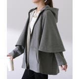 メランジグレー | パーカー レディース アウター 2way 長袖 七分袖 トップス スウェット | HUG.U