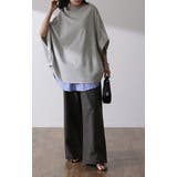 Tシャツ レディース トップス ドルマン 半袖 変形 オーバーサイズ 体型カバ | HUG.U | 詳細画像8 