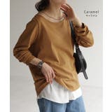 カットソー レディース 秋 新作 インナー トップス ロンT 無地 Tシャツ | HUG.U | 詳細画像16 