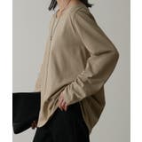 ベージュ | カットソー レディース 秋 新作 インナー トップス ロンT 無地 Tシャツ | HUG.U