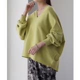 ピスタチオクリーム | ニット ドルマンスリーブ レディース 体型カバー ティーシャツ 綿100 チュ | HUG.U