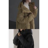 アウター 中綿 コート 暖か ダウン フェイクダウン ベンチコート スタンドカ | HUG.U | 詳細画像23 