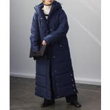 フレッシュネイビー | アウター 中綿 コート 暖か ダウン フェイクダウン ベンチコート スタンドカ | HUG.U