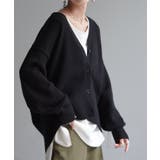 ブラック | カーディガン 体型カバー レディース セーター トップス ニットカーディガン | HUG.U