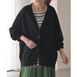 薄手verブラック | カーディガン チクチクしない ニット レディース セーター トップス 長袖 カ | HUG.U