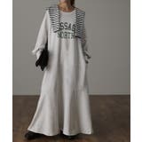 ライトグレー | ワンピース ロングワンピース レディース ロゴスウェット ロング ロングワンピ | HUG.U