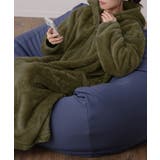 モスグリーン | ルームウェア レディース 着る毛布 | HUG.U