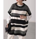 ブラック | ベスト ニット 体型カバー | HUG.U