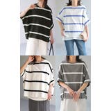 Tシャツ ボーダー 体型カバー | HUG.U | 詳細画像22 