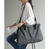 ブラック×ホワイトストライプ | ボストンバッグ レディース バッグ | HUG.U