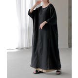 ブラック | ワンピース ダブルガーゼ 綿100％ | HUG.U