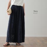 ワイドパンツ レディース ボトムス レース 大きいサイズ ワイドパンツルック | HUG.U | 詳細画像14 