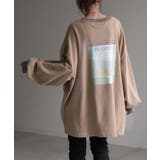 モカブラウン | カットソー ロンT プリント | HUG.U