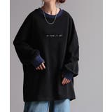 ブラック | カットソー ロンT プリント | HUG.U