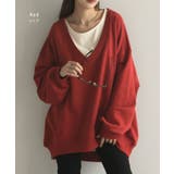 トップス 深V スウェット | HUG.U | 詳細画像13 