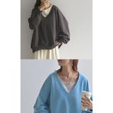 トップス 深V スウェット | HUG.U | 詳細画像3 