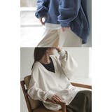 トップス 深V スウェット | HUG.U | 詳細画像8 