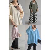 トップス 深V スウェット | HUG.U | 詳細画像9 