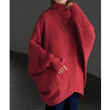 レッド(ハイネック) | ニット トップス レディース | HUG.U