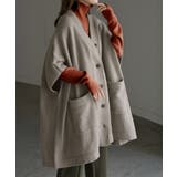 グレージュ | カーディガン ポンチョ ロング | HUG.U