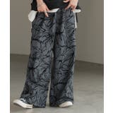 アースグレー | パンツ ワイド 花柄 | HUG.U