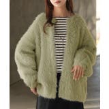 ピスタチオ | カーディガン フェザー パフスリーブ | HUG.U