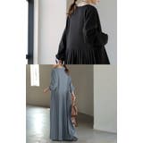 ワンピース プリーツ ノーカラ― | HUG.U | 詳細画像4 