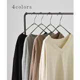 ロンT Vネック フリル | HUG.U | 詳細画像8 