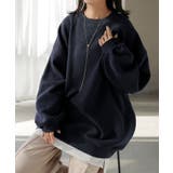 ダークネイビー | スウェット ワッフル プルオーバー | HUG.U