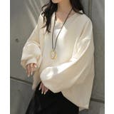 アイボリー | ロンT ワッフル キーネック | HUG.U