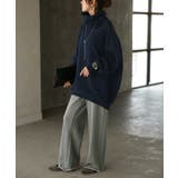 ネイビー | ニット ロング 綿100％ | HUG.U