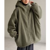 オリーブ | アウター ボア 裏起毛 | HUG.U