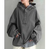 グレー | パーカー ナイロン 刺繍 | HUG.U