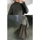 ワンピース ニット ドッキング | HUG.U | 詳細画像17 