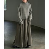 ワンピース ニット ドッキング | HUG.U | 詳細画像5 