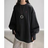 ブラック | スウェット 裏シャギー 刺繍 | HUG.U