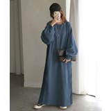 アッシュブルー | ワンピース スウェット お手入れ簡単 | HUG.U