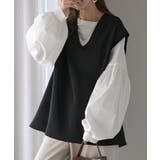 ブラック | ベスト ジレ ロングベスト | HUG.U